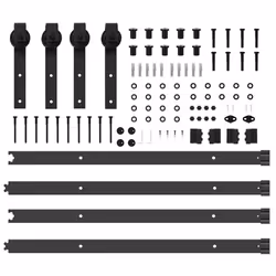 vidaXL Sliding Door Hardware Kit 152,5 cm Steel Black sliding door hardware - Additional view 7