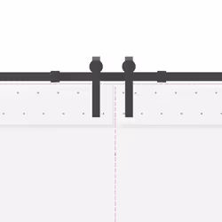 vidaXL Sliding Door Hardware Kit 152,5 cm Steel Black sliding door hardware - Additional view 8