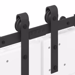vidaXL Sliding Door Hardware Kit 152,5 cm Steel Black sliding door hardware - Additional view 9