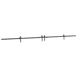 vidaXL Sliding Door Hardware Kit 427 cm Steel Black sliding door hardware