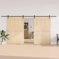 vidaXL Sliding Door Hardware Kit 427 cm Steel Black sliding door hardware - Additional view 2