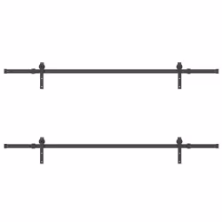 vidaXL Sliding Door Hardware Kit 427 cm Steel Black sliding door hardware - Additional view 4