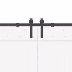 vidaXL Sliding Door Hardware Kit 427 cm Steel Black sliding door hardware - Additional view 8