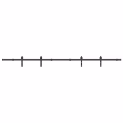 vidaXL Sliding Door Hardware Kit 200 cm Steel Black sliding door hardware - 152.5 cm - Additional view 5