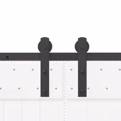 vidaXL Sliding Door Hardware Kit 200 cm Steel Black sliding door hardware - 152.5 cm - Additional view 8