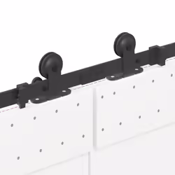 vidaXL Sliding Door Hardware Kit 305 cm Steel Black sliding door hardware - Additional view 8