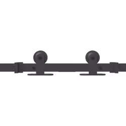 vidaXL Sliding Door Hardware Kit 305 cm Steel Black sliding door hardware - Additional view 9