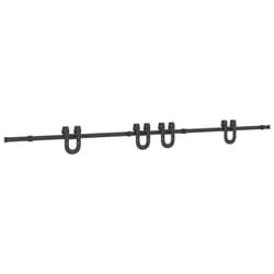 vidaXL Sliding Door Hardware Kit 200 cm Steel Black sliding door hardware - 183 cm