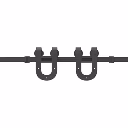 vidaXL Sliding Door Hardware Kit 200 cm Steel Black sliding door hardware - 183 cm - Additional view 10
