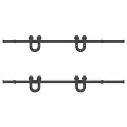 vidaXL Sliding Door Hardware Kit 200 cm Steel Black sliding door hardware - 183 cm - Additional view 4