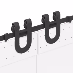 vidaXL Sliding Door Hardware Kit 200 cm Steel Black sliding door hardware - 183 cm - Additional view 9