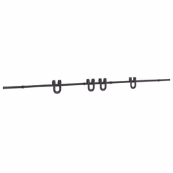 vidaXL Sliding Door Hardware Kit 200 cm Steel Black sliding door hardware - 200 cm