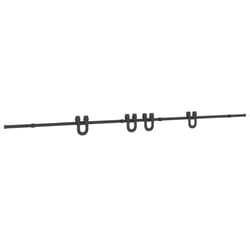 vidaXL Sliding Door Hardware Kit 200 cm Steel Black sliding door hardware - 200 cm