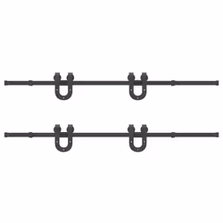 vidaXL Sliding Door Hardware Kit 200 cm Steel Black sliding door hardware - 200 cm - Additional view 6