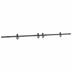 vidaXL Sliding Door Hardware Kit 213,5 cm Steel Black sliding door hardware - 152.5 cm