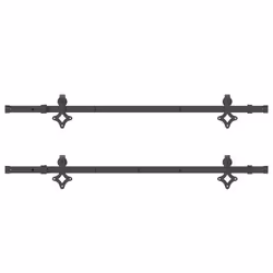 vidaXL Sliding Door Hardware Kit 213,5 cm Steel Black sliding door hardware - 152.5 cm - Additional view 5