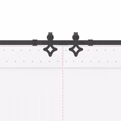 vidaXL Sliding Door Hardware Kit 213,5 cm Steel Black sliding door hardware - 152.5 cm - Additional view 8