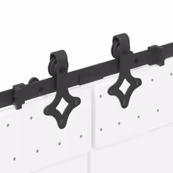 vidaXL Sliding Door Hardware Kit 213,5 cm Steel Black sliding door hardware - 152.5 cm - Additional view 9