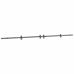 vidaXL Sliding Door Hardware Kit 213,5 cm Steel Black sliding door hardware - 213.5 cm