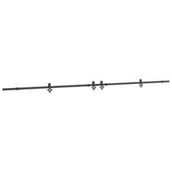 vidaXL Sliding Door Hardware Kit 213,5 cm Steel Black sliding door hardware - 213.5 cm