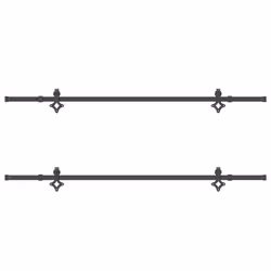 vidaXL Sliding Door Hardware Kit 213,5 cm Steel Black sliding door hardware - 213.5 cm - Additional view 5