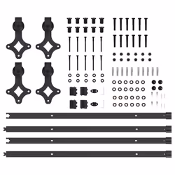 vidaXL Sliding Door Hardware Kit 213,5 cm Steel Black sliding door hardware - 213.5 cm - Additional view 6