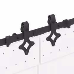 vidaXL Sliding Door Hardware Kit 213,5 cm Steel Black sliding door hardware - 213.5 cm - Additional view 9