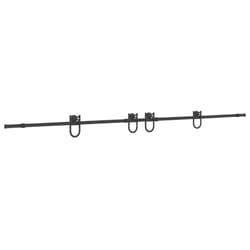vidaXL Sliding Door Hardware Kit 200 cm Steel Black sliding door hardware - 183 cm
