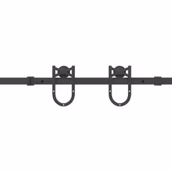 vidaXL Sliding Door Hardware Kit 200 cm Steel Black sliding door hardware - 183 cm - Additional view 10