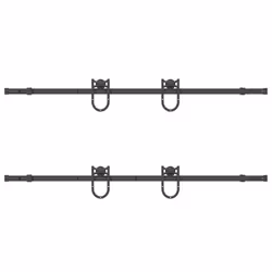vidaXL Sliding Door Hardware Kit 200 cm Steel Black sliding door hardware - 183 cm - Additional view 4