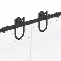 vidaXL Sliding Door Hardware Kit 200 cm Steel Black sliding door hardware - 183 cm - Additional view 8