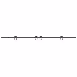 vidaXL Sliding Door Hardware Kit 200 cm Steel Black sliding door hardware - 200 cm - Additional view 4