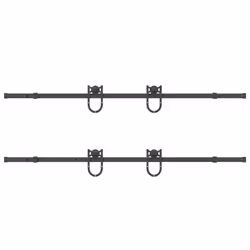 vidaXL Sliding Door Hardware Kit 200 cm Steel Black sliding door hardware - 200 cm - Additional view 5
