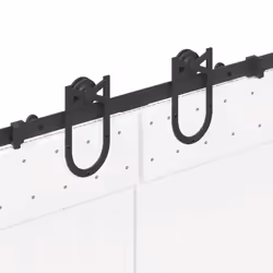 vidaXL Sliding Door Hardware Kit 200 cm Steel Black sliding door hardware - 200 cm - Additional view 8