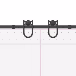 vidaXL Sliding Door Hardware Kit 200 cm Steel Black sliding door hardware - 200 cm - Additional view 9
