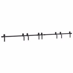 vidaXL Sliding Door Hardware Kit Steel Black sliding door hardware - 183 cm