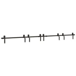 vidaXL Sliding Door Hardware Kit Steel Black sliding door hardware - 183 cm