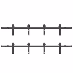 vidaXL Sliding Door Hardware Kit Steel Black sliding door hardware - 183 cm - Additional view 5