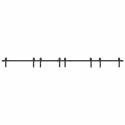 vidaXL Sliding Door Hardware Kit Steel Black sliding door hardware - 183 cm - Additional view 6