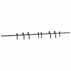 vidaXL Sliding Door Hardware Kit Steel Black sliding door hardware - 200 cm