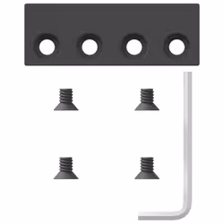 vidaXL Sliding Door Hardware Kit Steel Black sliding door hardware - 200 cm - Additional view 6