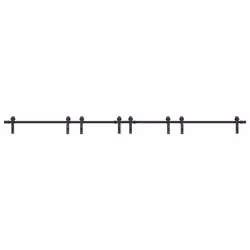 vidaXL Sliding Door Hardware Kit Steel Black sliding door hardware - 200 cm - Additional view 7