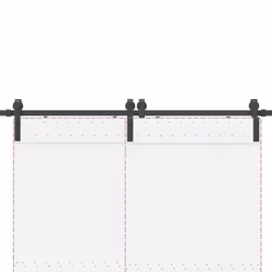 vidaXL Sliding Door Hardware Kit Steel Black sliding door hardware - 200 cm - Additional view 8