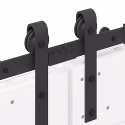 vidaXL Sliding Door Hardware Kit Steel Black sliding door hardware - 200 cm - Additional view 9