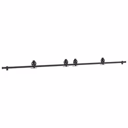 vidaXL Sliding Door Hardware Kit 200 cm Steel Black sliding door hardware - 183 cm