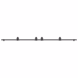 vidaXL Sliding Door Hardware Kit 200 cm Steel Black sliding door hardware - 183 cm - Additional view 4