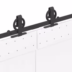 vidaXL Sliding Door Hardware Kit 200 cm Steel Black sliding door hardware - 183 cm - Additional view 8