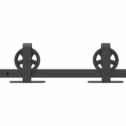 vidaXL Sliding Door Hardware Kit 200 cm Steel Black sliding door hardware - 200 cm - Additional view 10