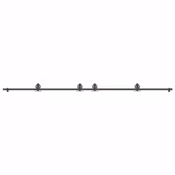vidaXL Sliding Door Hardware Kit 200 cm Steel Black sliding door hardware - 200 cm - Additional view 4