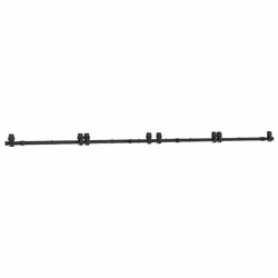 vidaXL Sliding Door Hardware Kit 200 cm Steel Black sliding door hardware - 183 cm